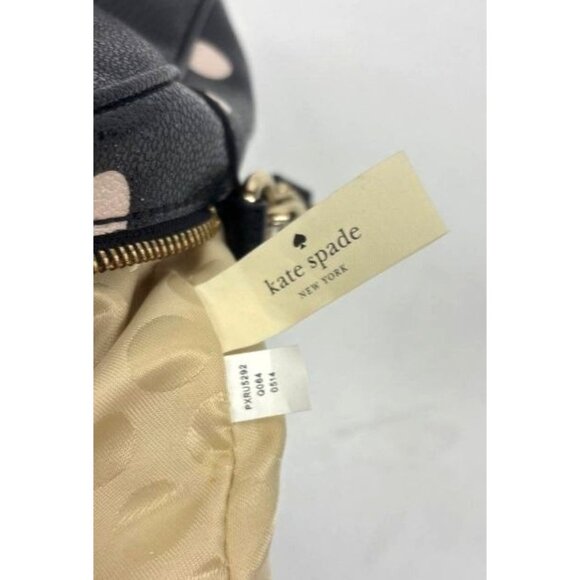 Kate Spade New York Black & Light Pink Polka‎ Dot Leather Crossbody Handbag - Picture 4 of 7